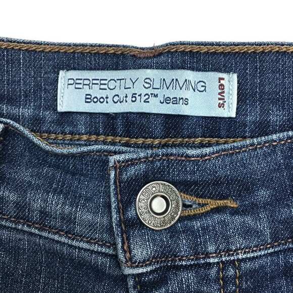 Levi's 512 Jeans Perfectly Slimming Bootcut High Rise Stretch size 4 length 32" - Picture 4 of 9